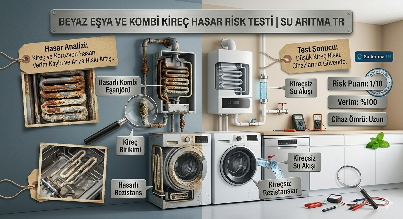 Beyaz Eşya ve Kombi Kireç Hasar Risk Testi | Su Arıtma TR