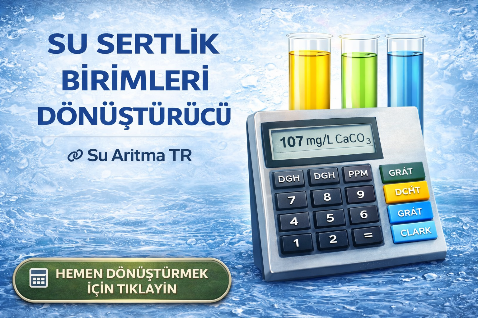 Su Sertlik Birimleri Dönüştürücü | Su Arıtma TR