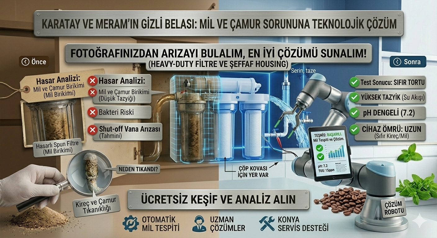 Karatay ve Meram'ın Gizli Belası: Şebekedeki Mil ve Kum Filtreleri Neden Erken Tıkıyor?